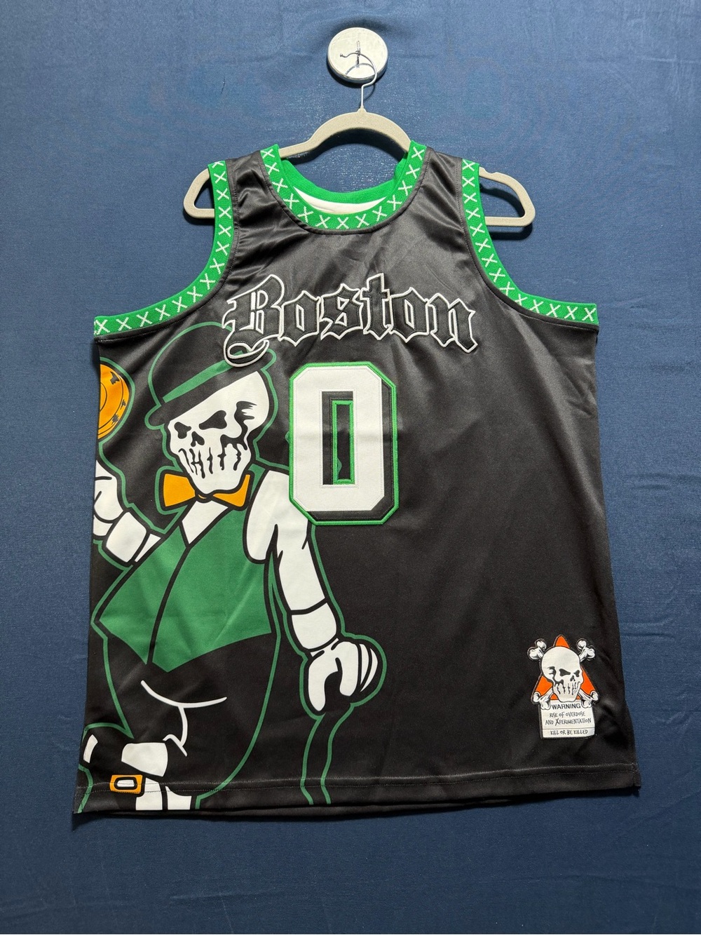 100% Polyester Black Size L NWT (Brand) Boston Tatum Basketball Jersey